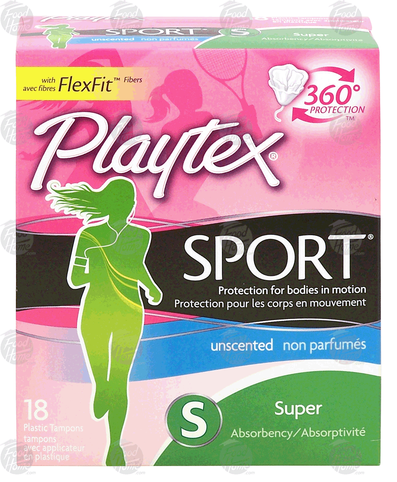 Playtex&nbsp;Sport&nbsp;unscented tampons, plastic, super absorbency Full-Size Picture